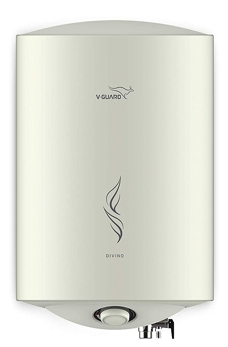 V-Guard Divino Storage 10 Litre Vertical Water Heater,5-Star, White