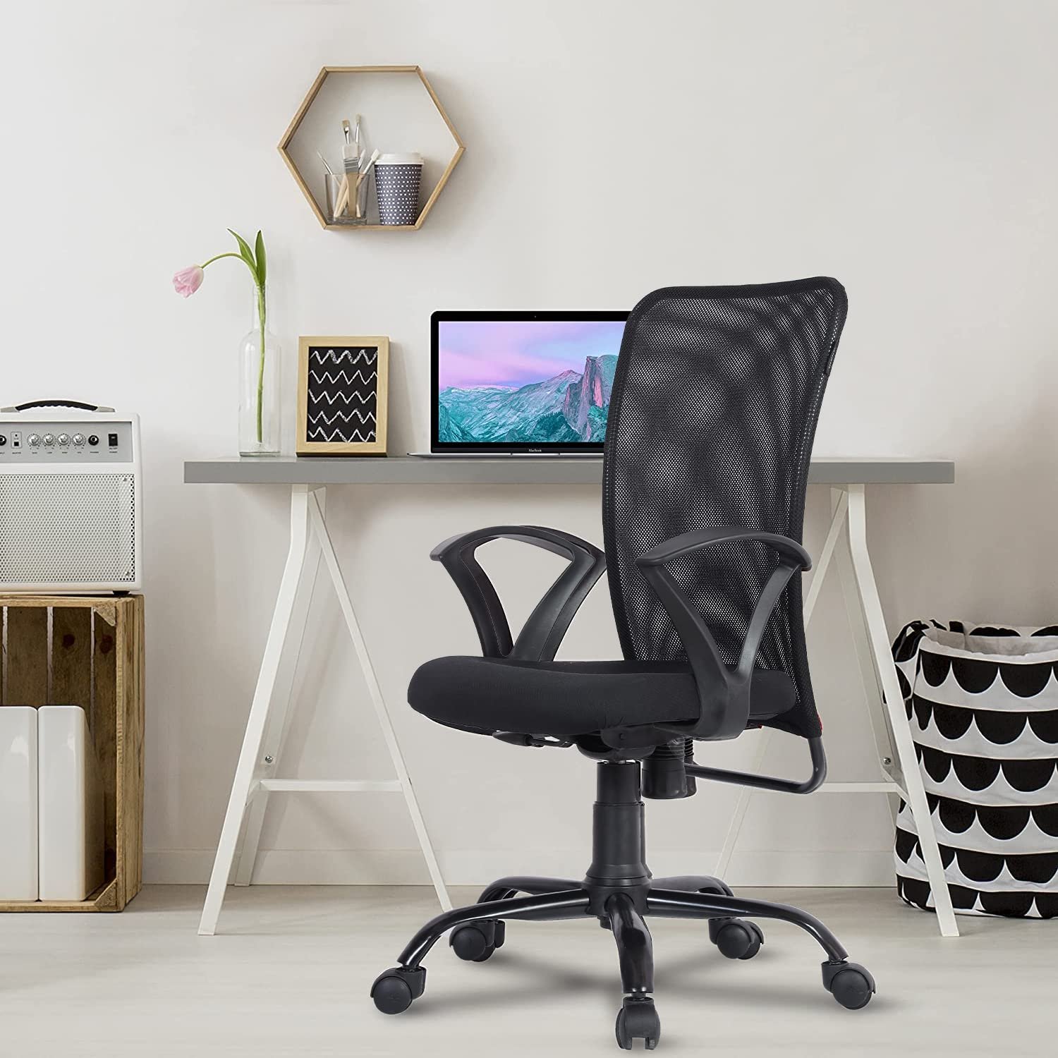 Green Soul Seoul Office Chair, Mid Back Mesh Ergonomic Home Office Desk Chair with Comfortable & Spacious Seat