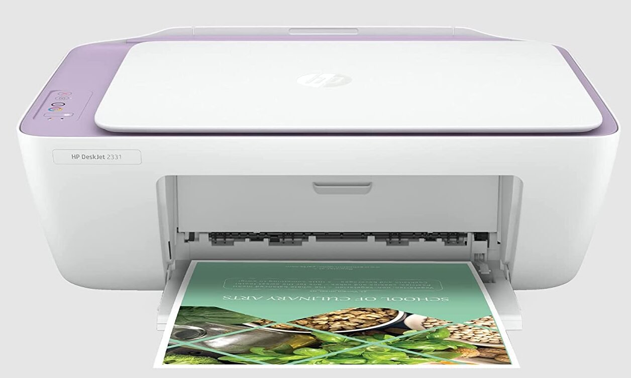 HP Deskjet 2331 Colour Printer, Scanner and Copier for Home/Small Office, Compact Size, Reliable, Easy Set-Up Through HP Smart App