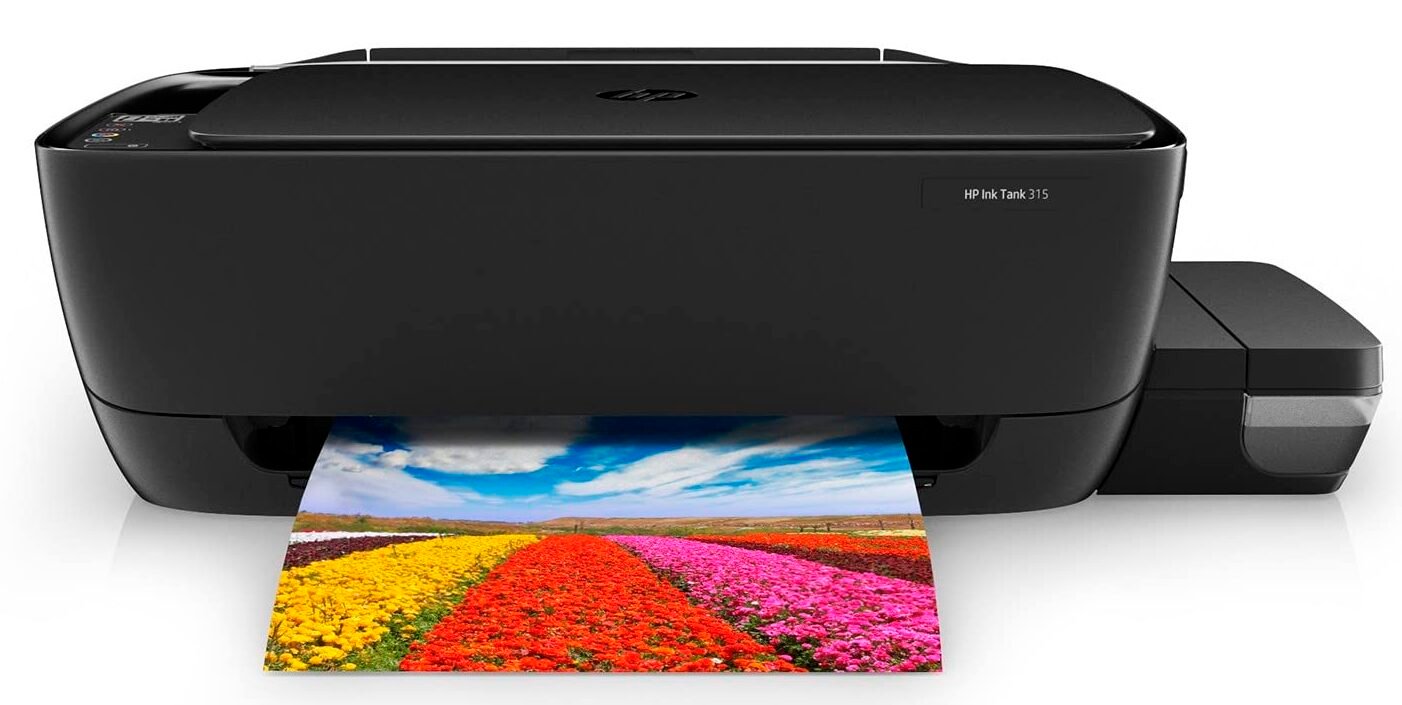 HP Ink Tank 315 Color Printer, Scanner, & Copier with High Capacity Tank for Home, B&W Prints Compact
