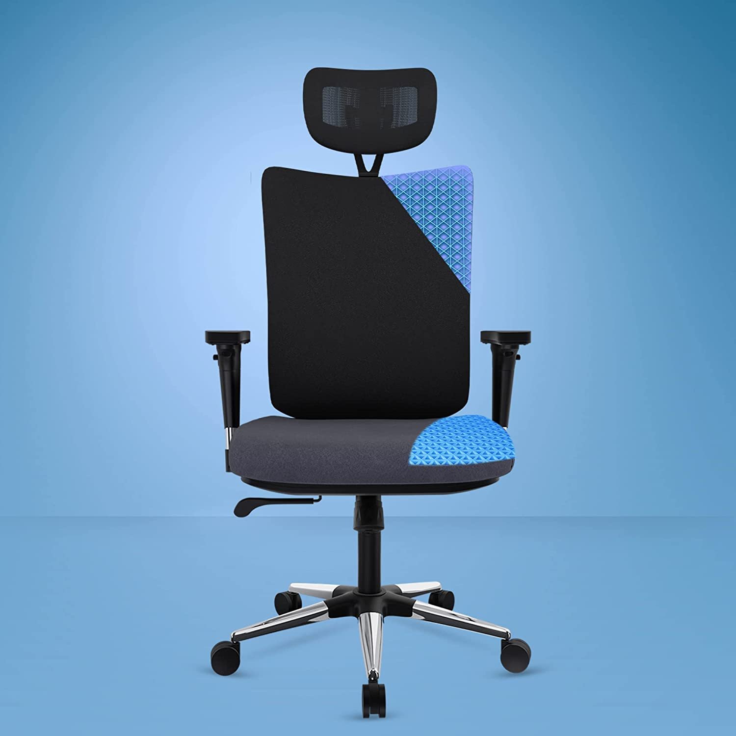 The Sleep Company SmartGRID Onyx Orthopedic Nylon Chair For Home & Office