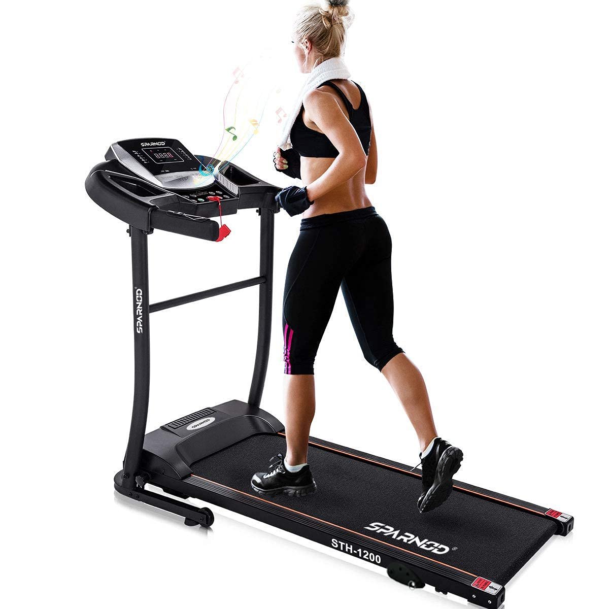Sparnod Fitness STH-1200 Motorized Treadmill for Home Use