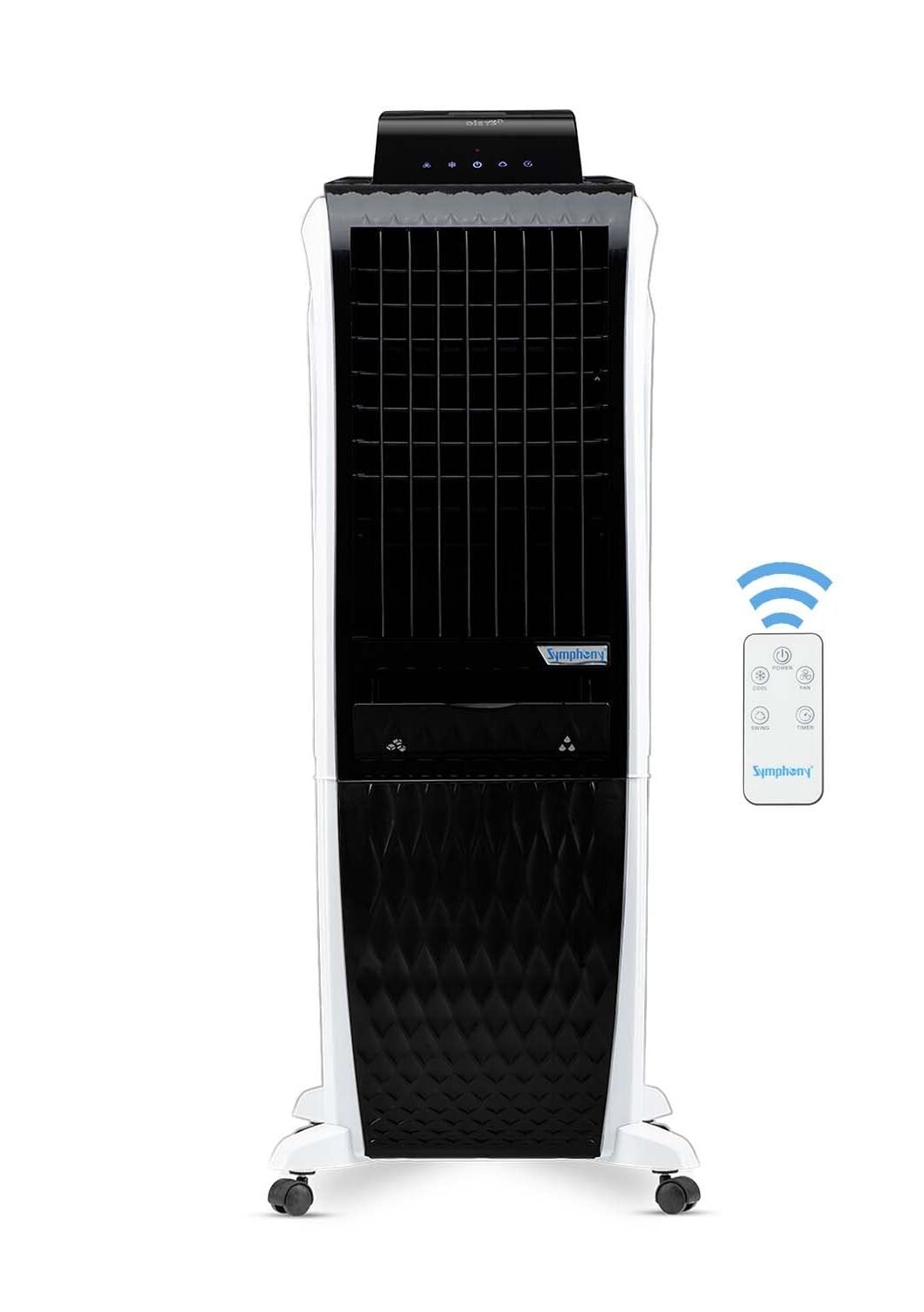 Symphony Diet 3D 30i Portable Tower Air Cooler For Home with 3-Side Honeycomb Pads