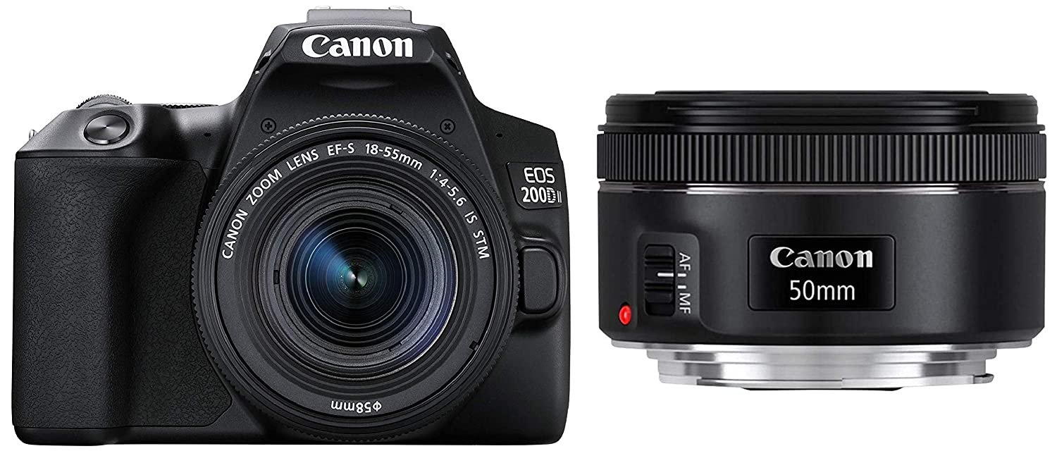 Canon EOS 200D II 24.1MP Digital SLR Camera + EF-S 18-55mm f4 is STM Lens